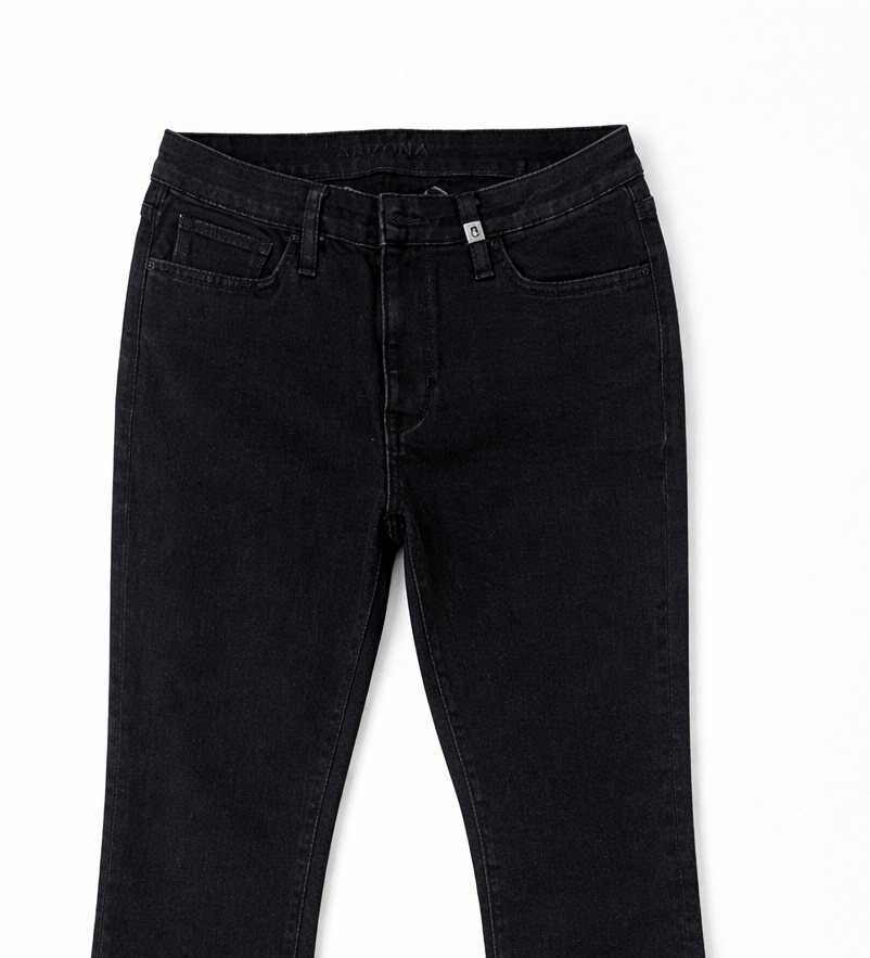 Women's Black Flared Denim Jeans