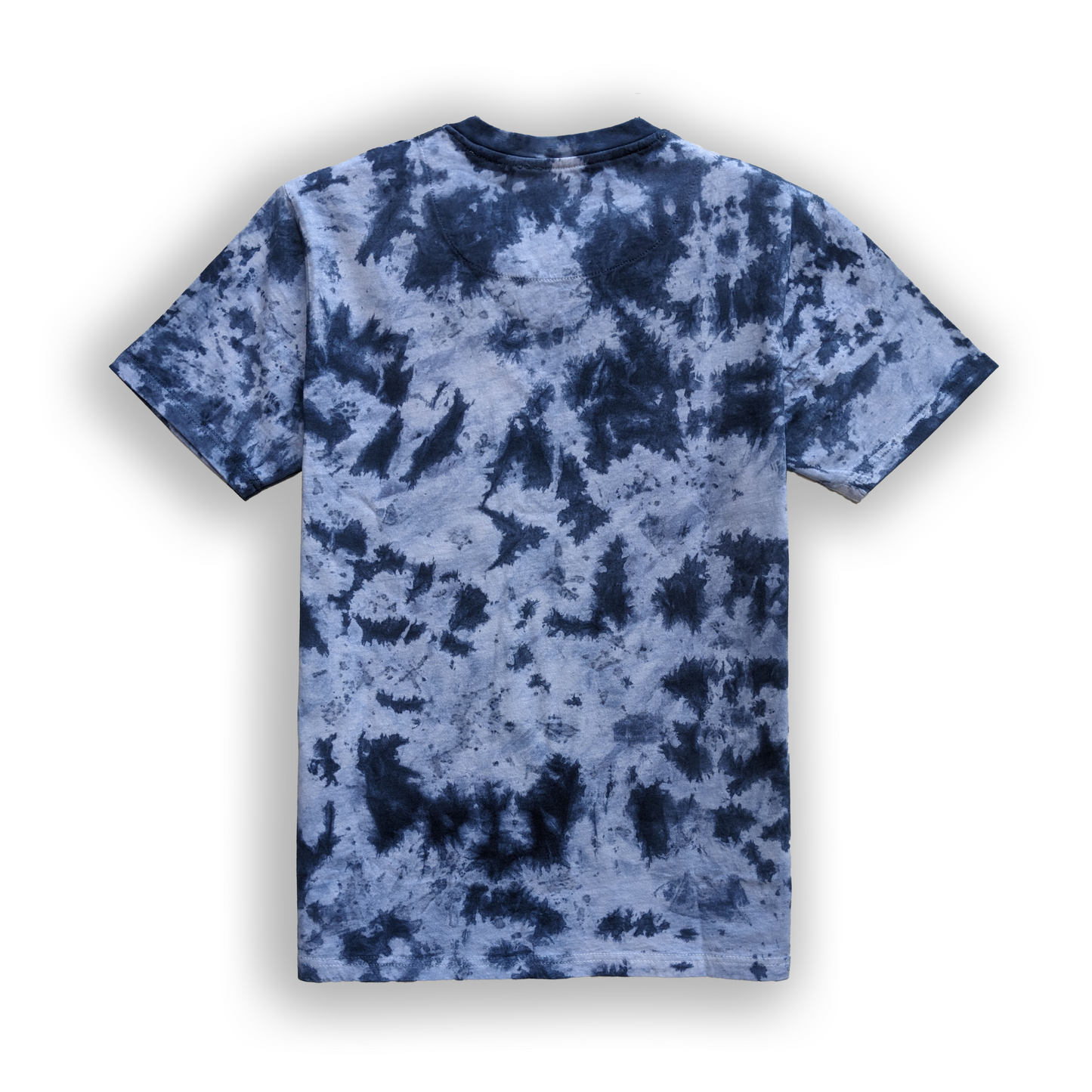 Tie-Dye V Neck T-Shirt Blue.