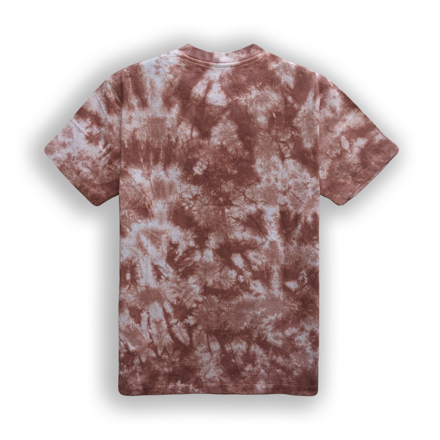 Tie-Dye V Neck T-Shirt Brown.