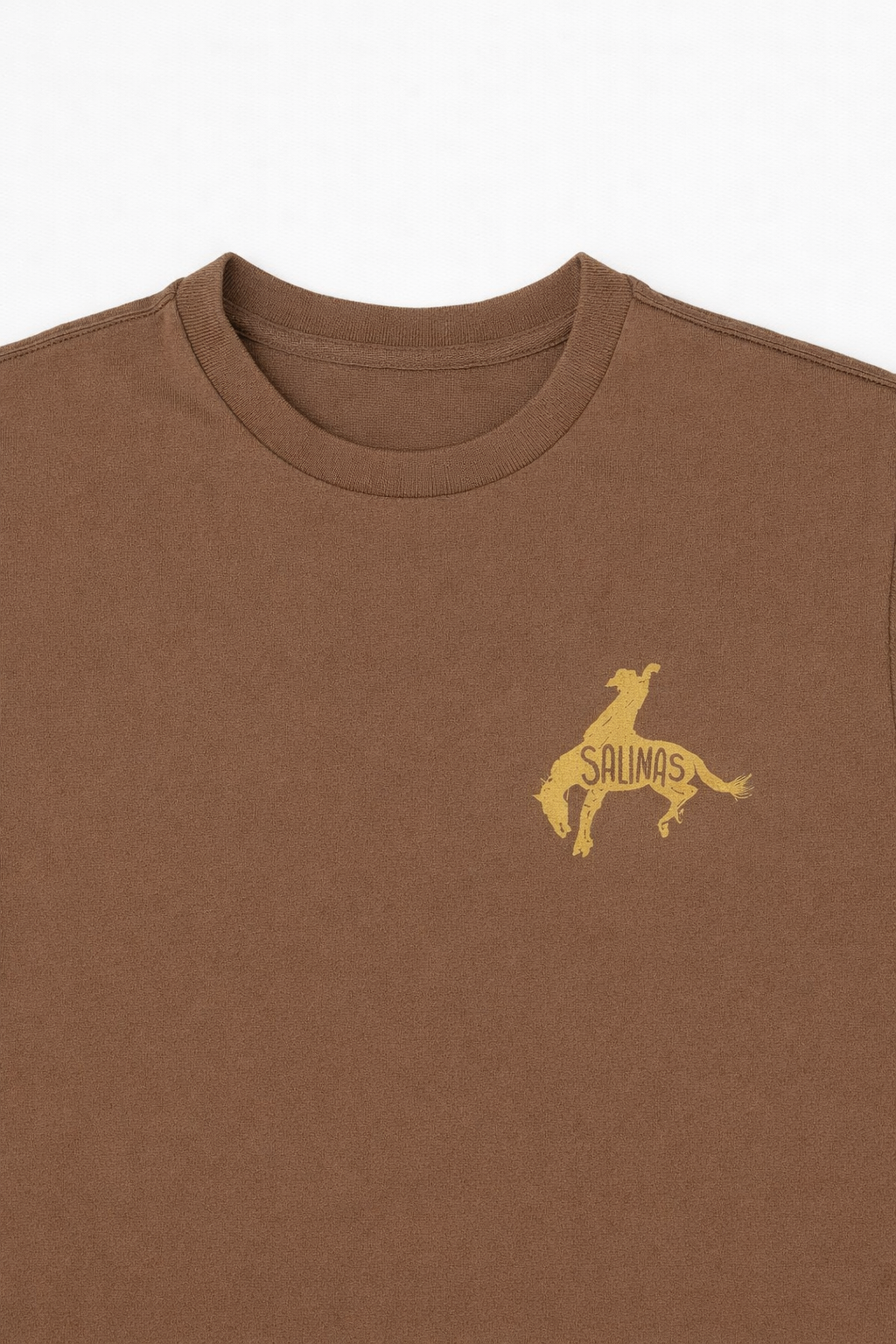 Brown "SALIMOS" Graphic T-Shirt