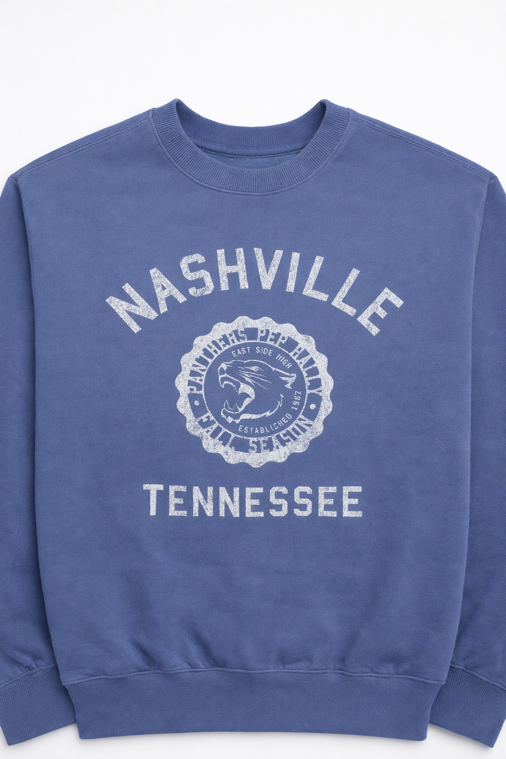Blue "NASHVILLE TENNESSEE" Graphic Sweatshirt