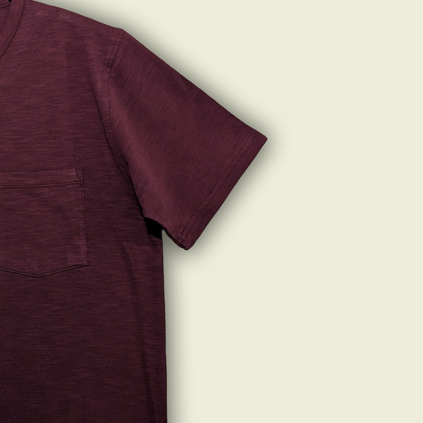 Deepred Half Sleeves Henley.
