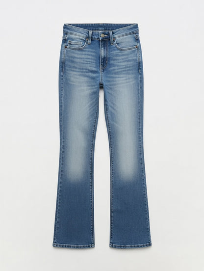 High-Waist Flare Jeans Blue - Women's