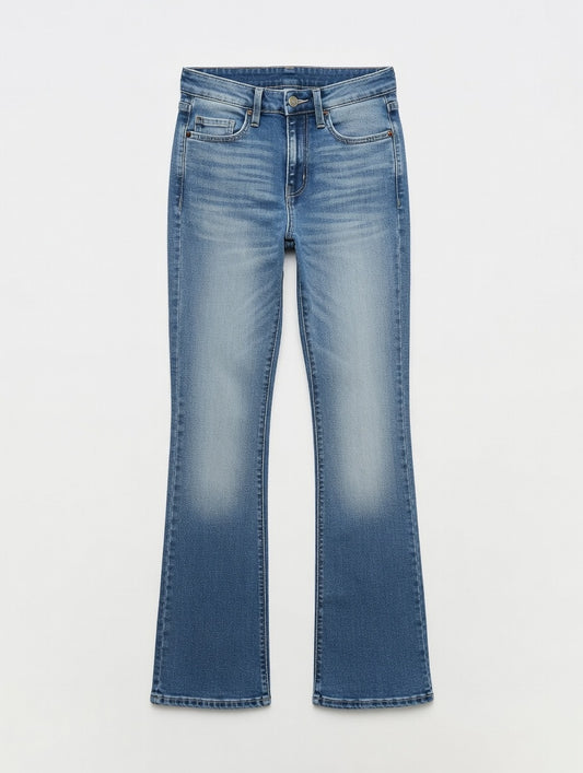 High-Waist Flare Jeans Blue - Women's