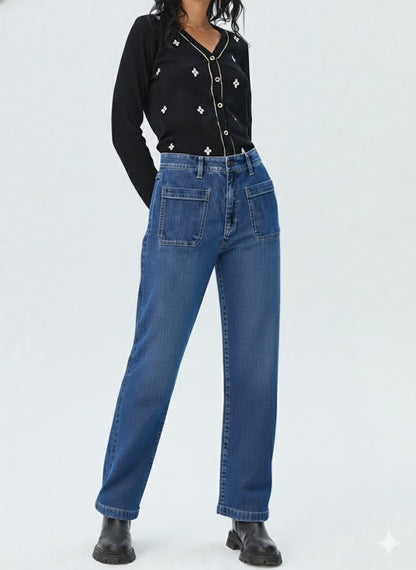 Women’s Classic Blue Straight-Leg Jeans