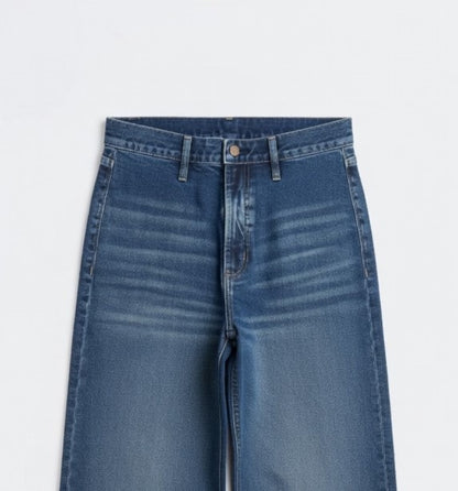 High-Waist Wide Leg Jeans Blue - Women's