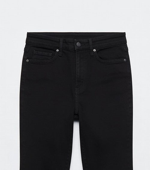 High-Waist Flare Jeans Black - Women's