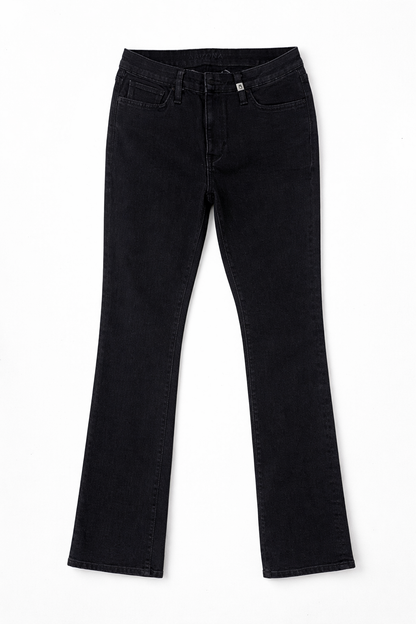 Women's Black Flared Denim Jeans