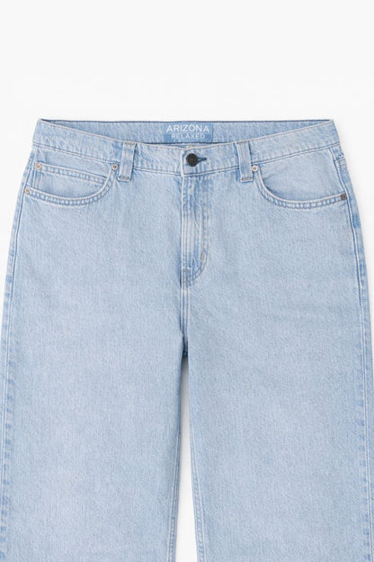 Light Blue Wide-Leg Denim Jeans