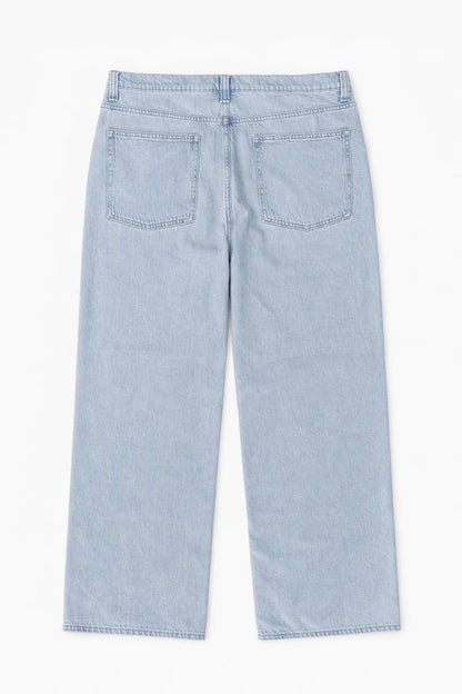 Light Blue Wide-Leg Denim Jeans