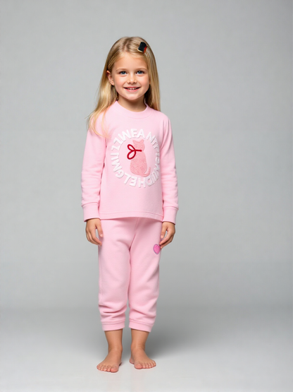 kids Pastel Pink Toddler Tracksuit