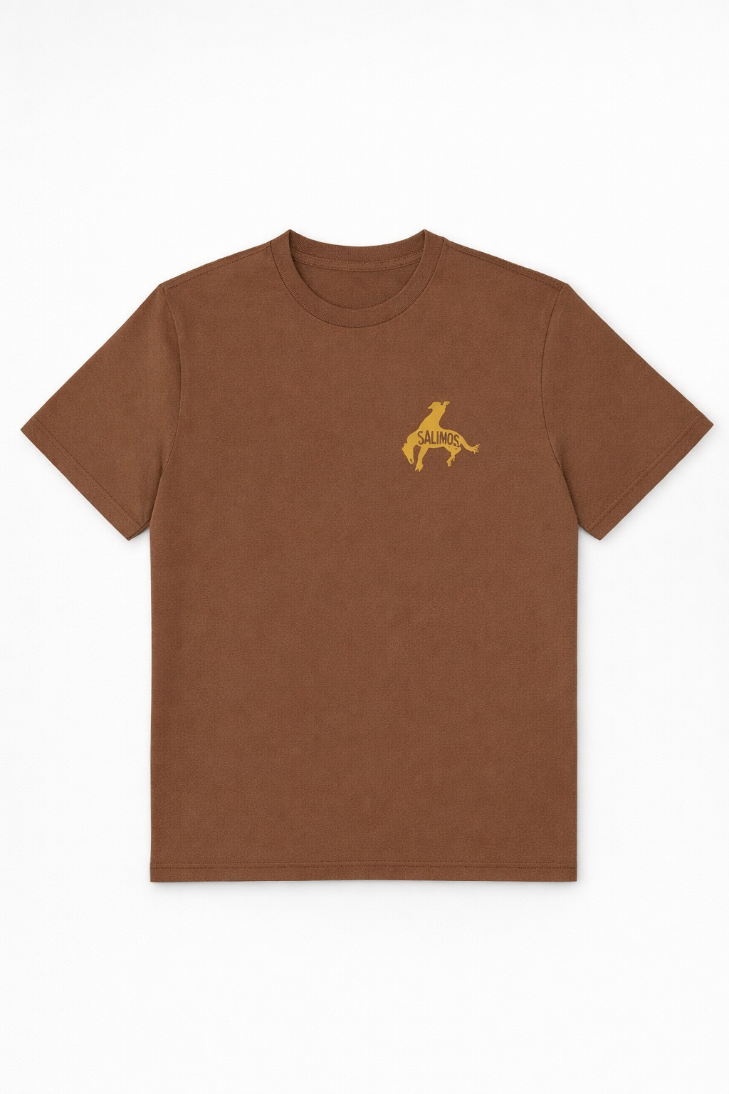 Brown "SALIMOS" Graphic T-Shirt