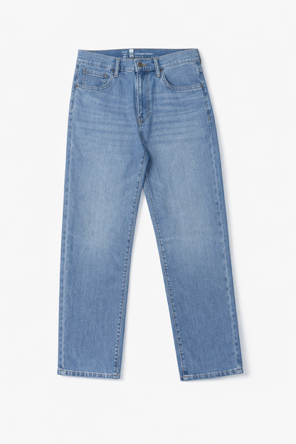 Women’s Mid-Blue Slim Straight Jean’s
