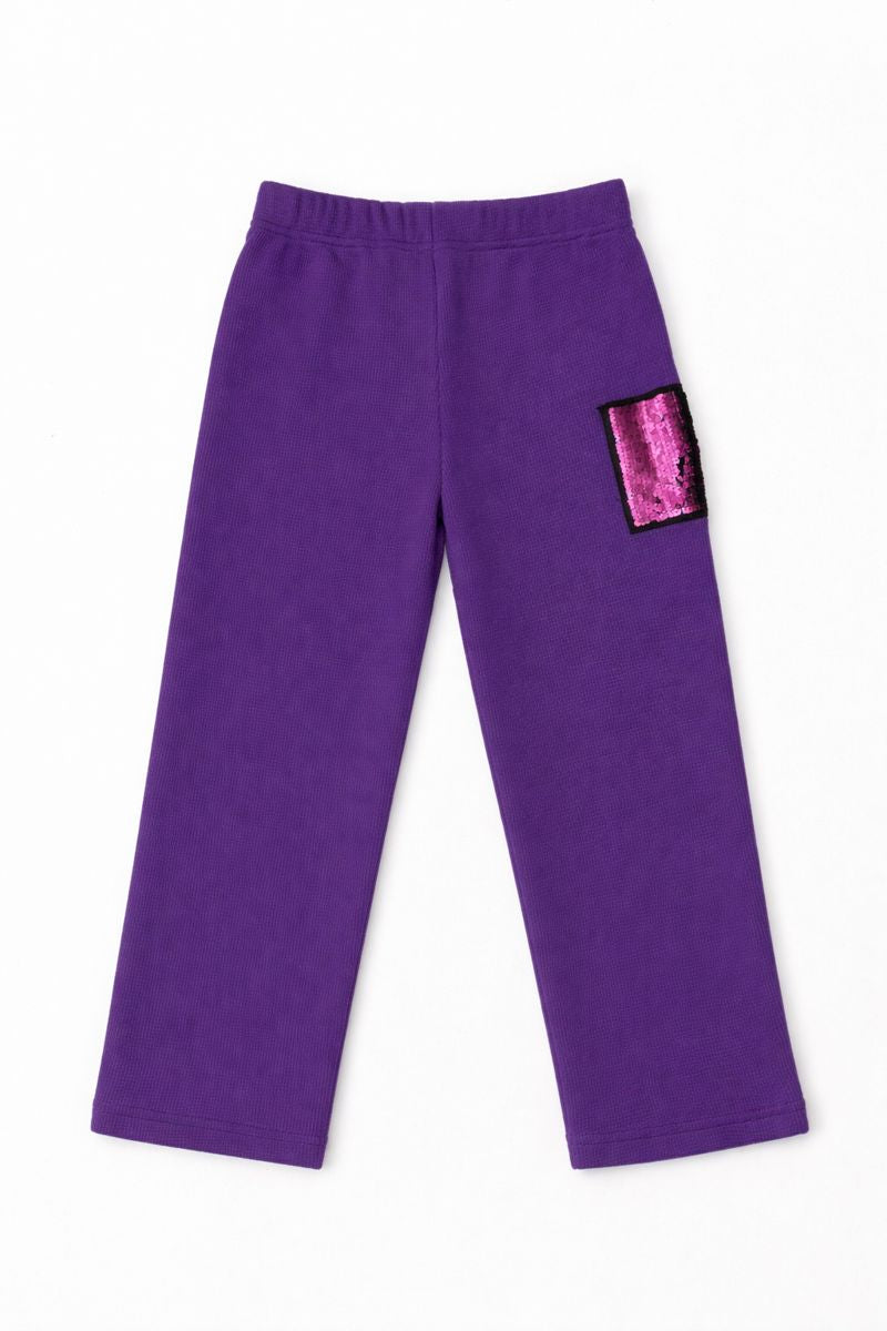 kid's Purple Sequin Tracksuit