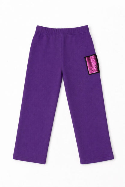 kid's Purple Sequin Tracksuit