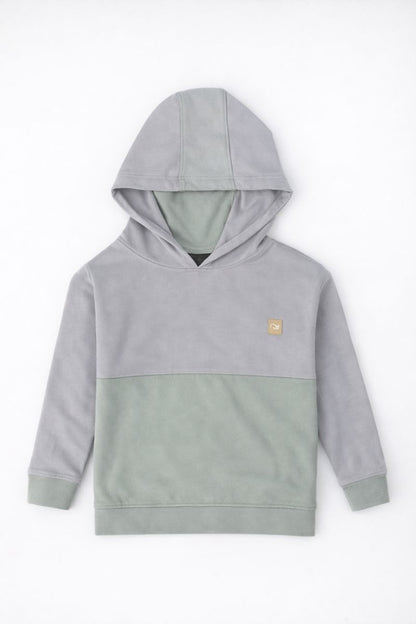 Kid's Boys Grey and Mint Casual Tracksuit