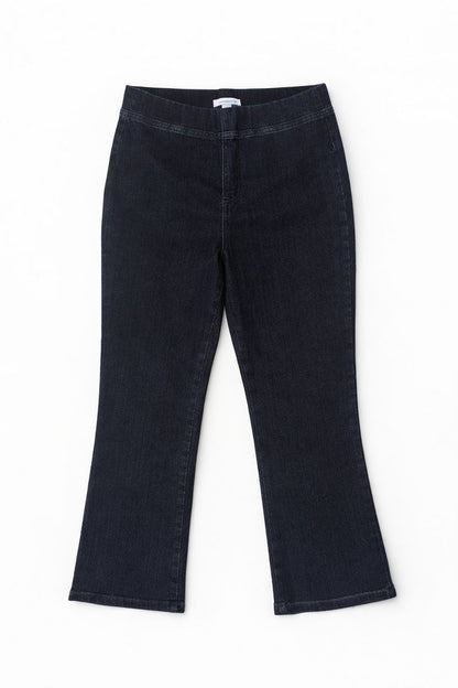 Women's Dark Blue High-Waisted Bootcut Jeans