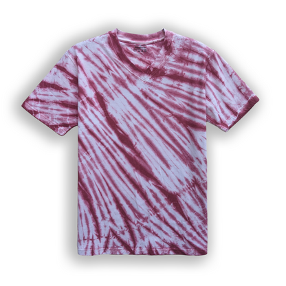 Tie-Dye V Neck T-Shirt Pink