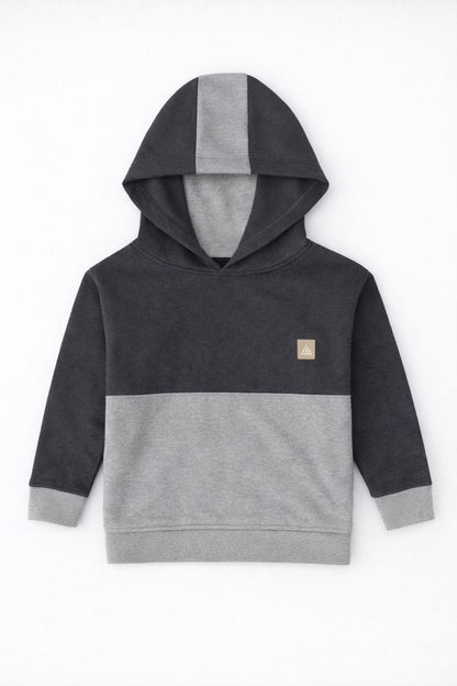 Navy & Beige Kids Hoodie Set