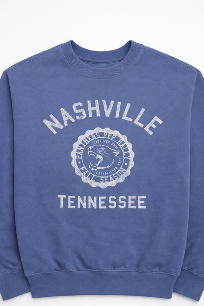 Blue "NASHVILLE TENNESSEE" Graphic Sweatshirt