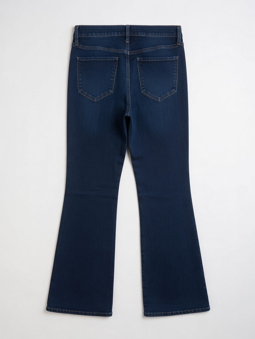High-Waist Flare Jeans Blue - Women's