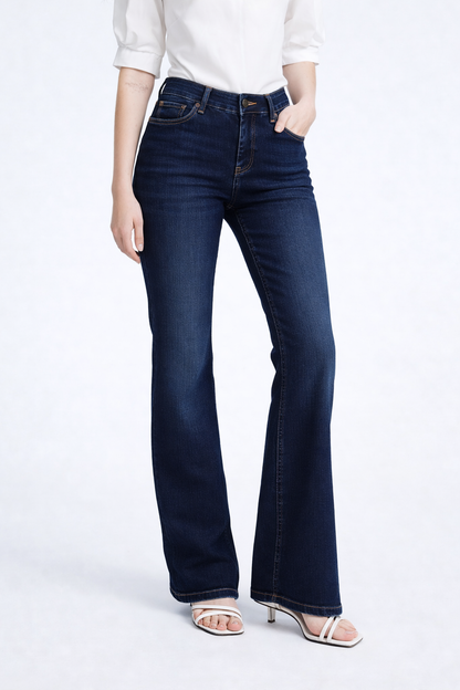 Women's Dark Blue Flared Jeans