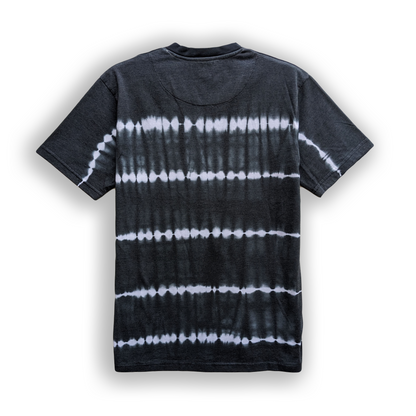 Allover Stripe Tie-Dye Crew Neck Black.