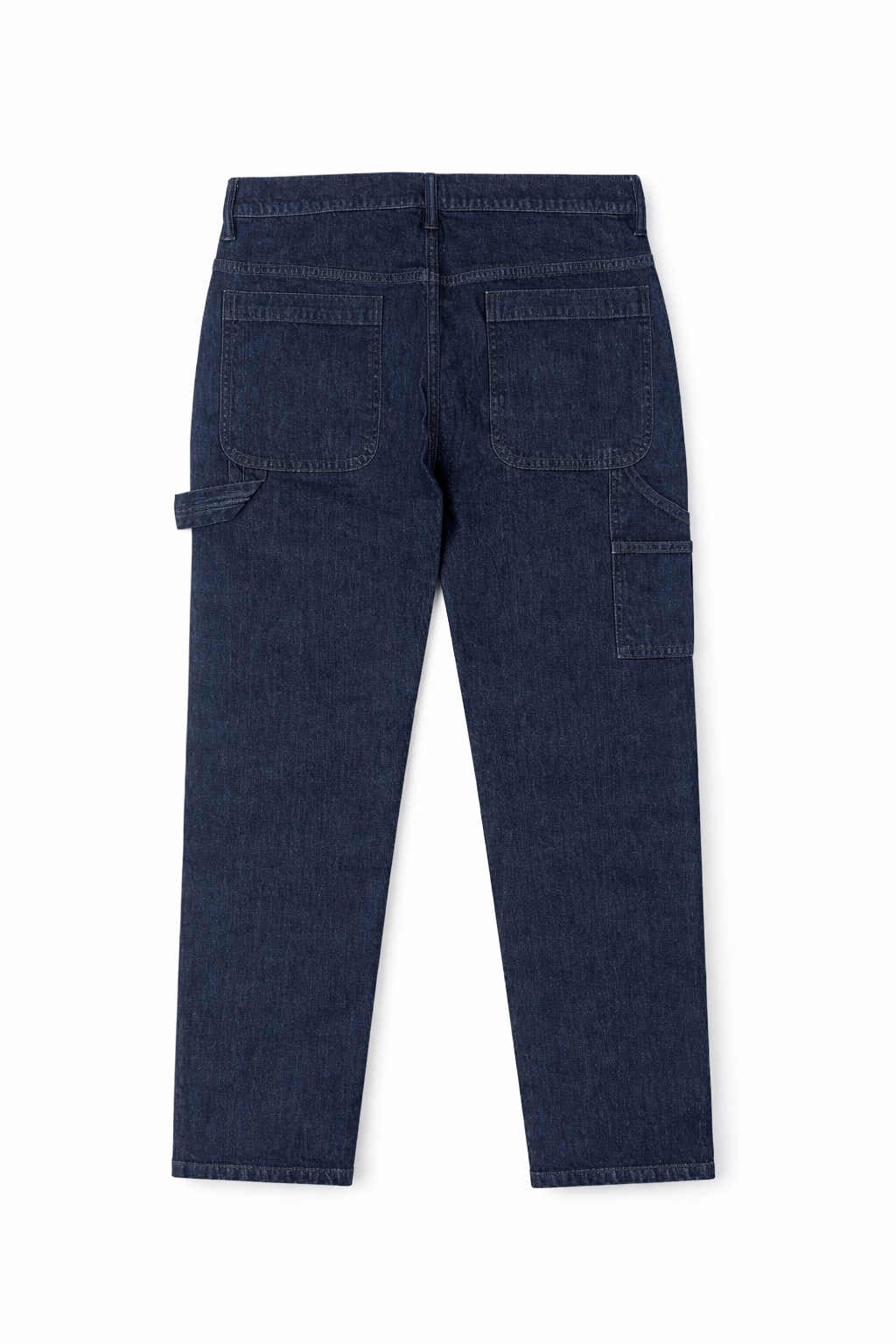 Dark Blue Straight-Leg Denim Jeans