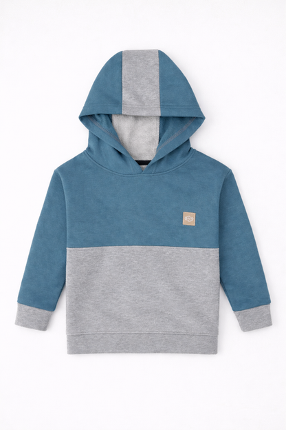 Teal & Gray Kids Hoodie and Trousers Set