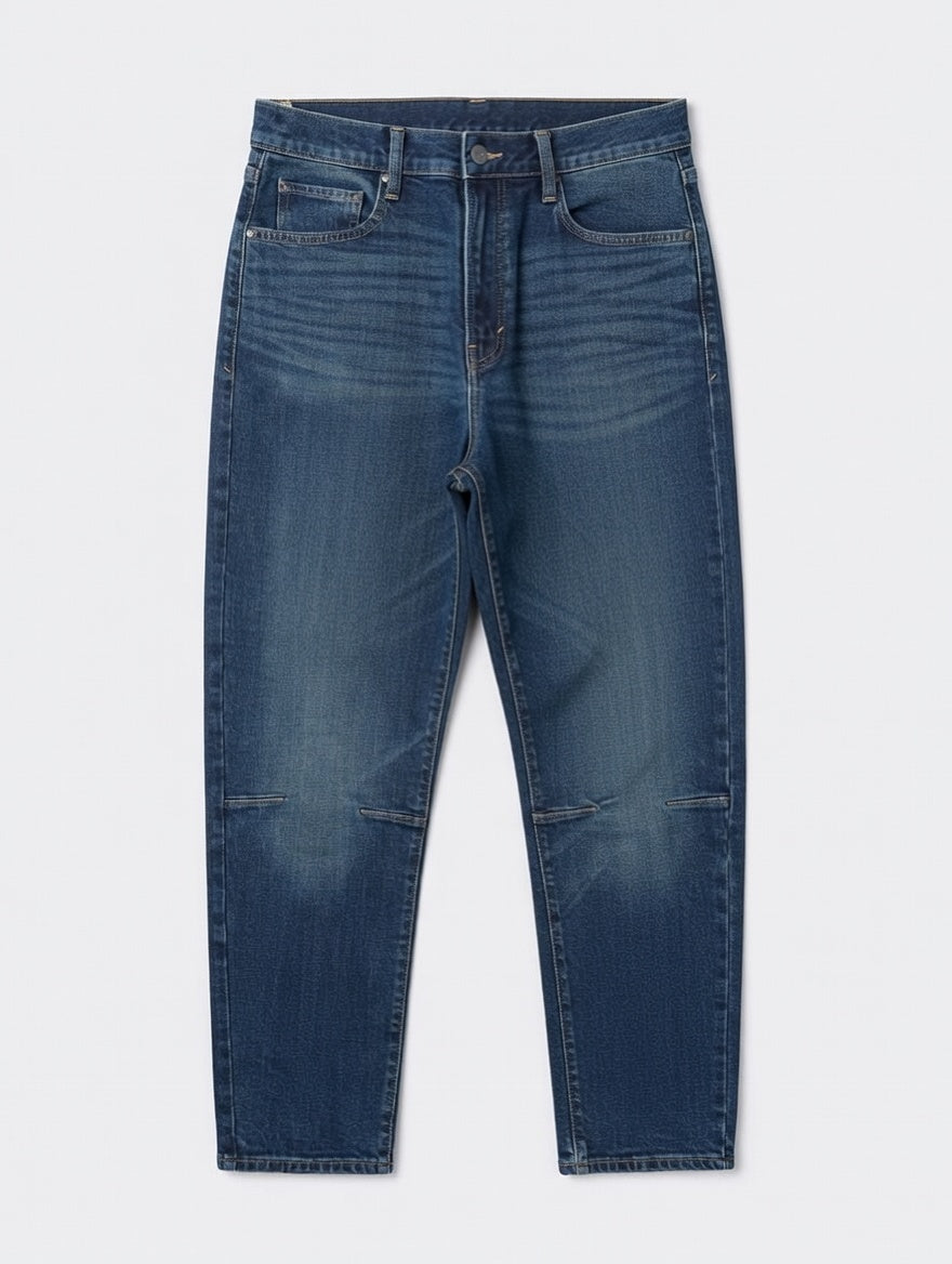 High-Waist Straight Jeans Blue - Women's