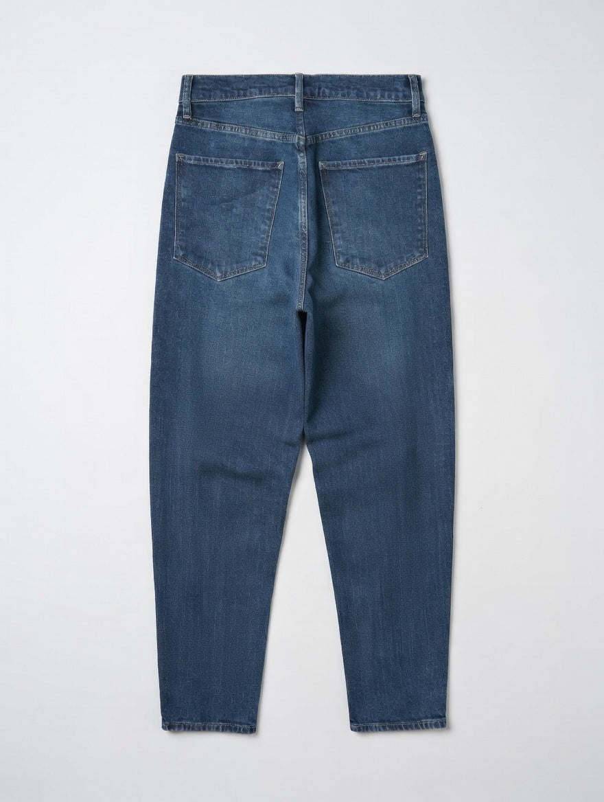 High-Waist Straight Jeans Blue - Women's
