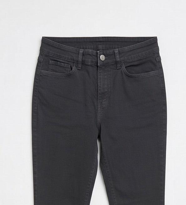 High-Waist Bootcut Pants Grey - Women's