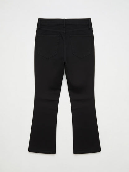 High-Waist Bootcut Pants Grey - Women's