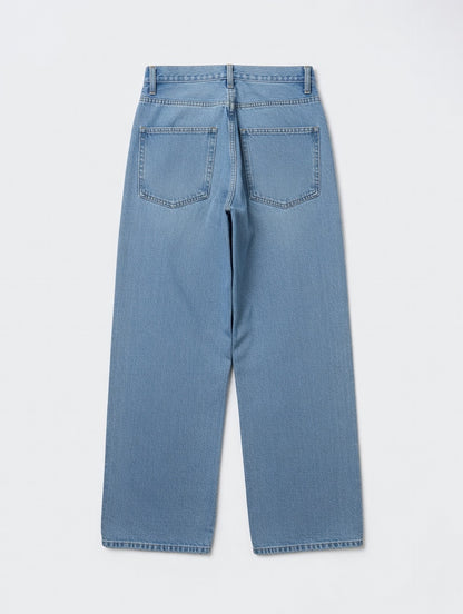 High-Waist Wide Leg Jeans Blue - Women's