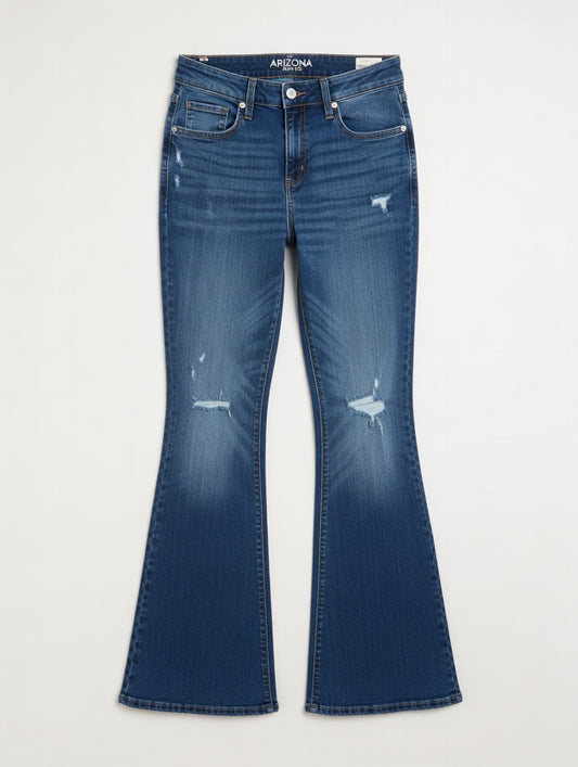High-Waist Flare Jeans Blue - Women's