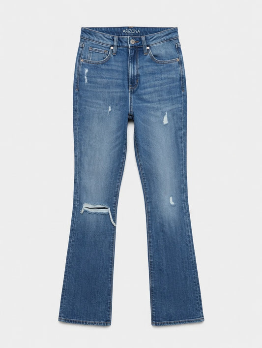 Distressed Flare Jeans Blue - Women's