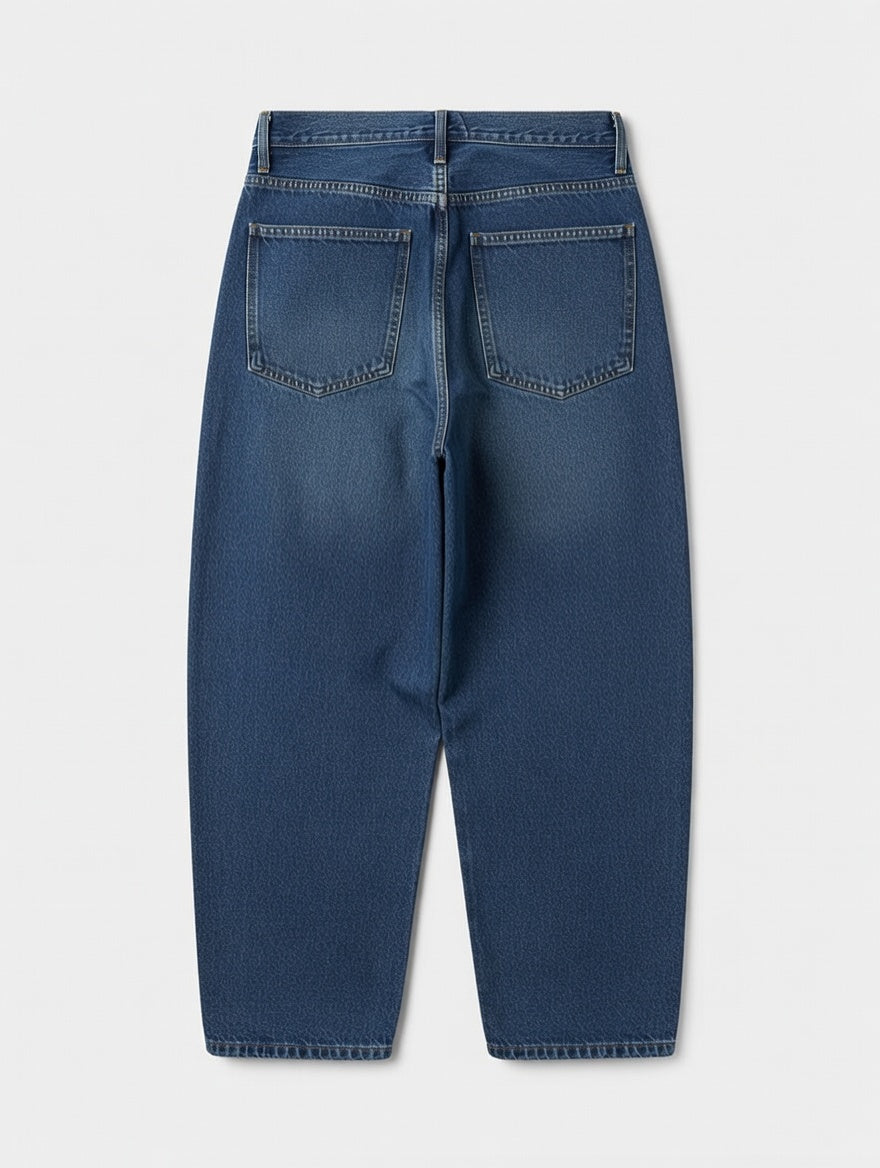 Panel Wide Leg Jeans Blue - Women's