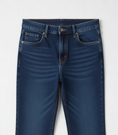High-Waist Bootcut Jeans Blue - Women's