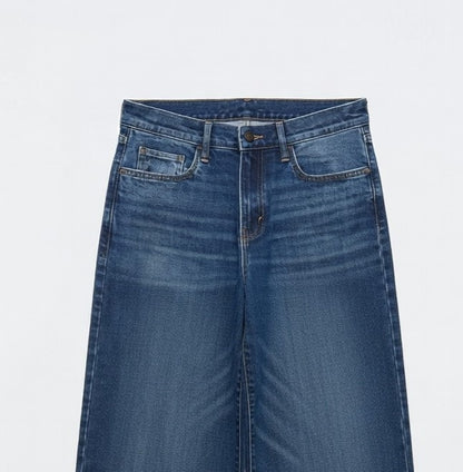 High-Waist Wide Leg Jeans Blue - Women's