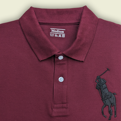 Giordano Polo Shirt-Maroon.